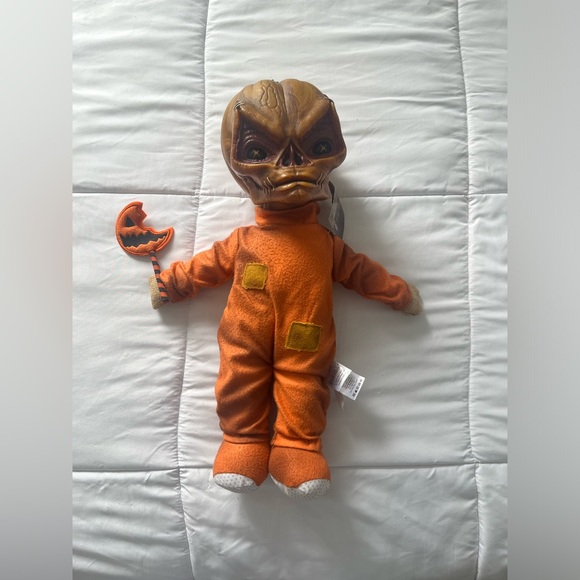 NWT Spirit Halloween Trick R Treat Unmasked Sam Plush Doll - Picture 1 of 9